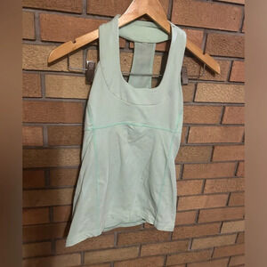 Lululemon Thick Strap Scoop Neck Halter Tank Top Light Green Size 4